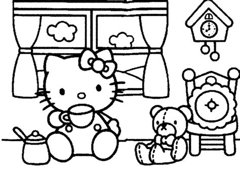 kumpulan gambar  kitty   warnai anak anak paud