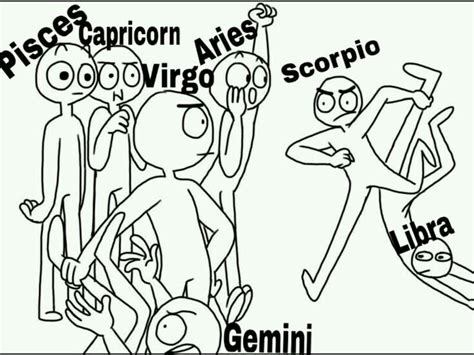 Draw A Zodiac Squad Zodiac Signs Funny Zodiac Signs Scorpio Zodiac Signs Gemini