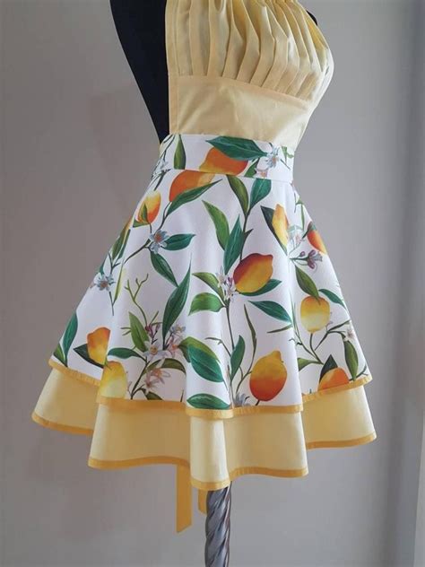 ✓ free delivery* ✓ cash on . Cute lemon kitchen apron for women , Yellow retro cooking ...