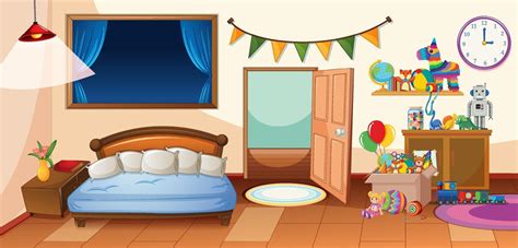 Cute Interior Of Children Bedroom 2085641 Vector Art At Vecteezy