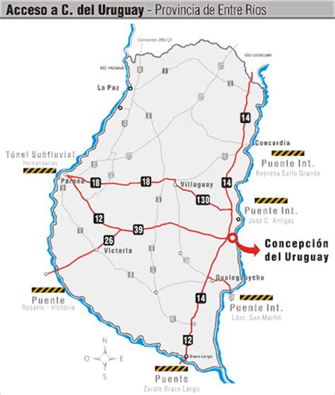 Mapa De Entre Rios Concepcion Del Uruguay Planos Turismo Caminos