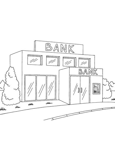 Bank Coloring Pages
