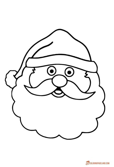 Santa Claus Face Coloring Page at GetColorings.com | Free printable