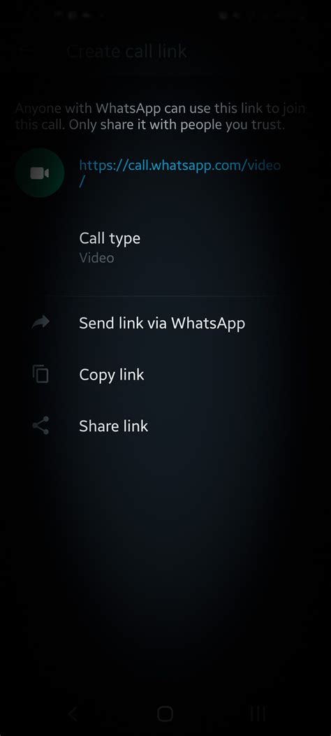 How To Make And Share Whatsapp Call Links Android Nations