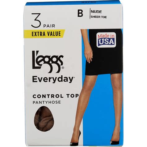 Leggs Everyday Womens Nylon Pantyhose Control Top Panty Nude Queen 9 Pair