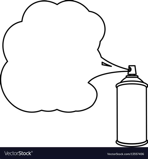 Silhouette Can Of Spray Paint Icon Royalty Free Vector Image