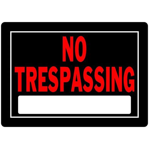 The Hillman Group 10 In X 14 In Aluminum No Trespassing Sign 840125
