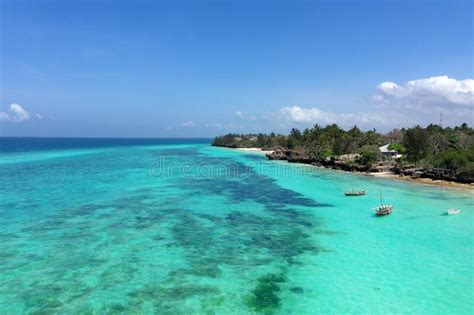 The Beautiful Tropical Island Of Zanzibar Aerial View Stock Photo