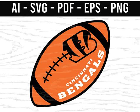 Cincinnati Bengals Ball Logo Svg Png Ai Eps Pdf Nfl Sports Etsy