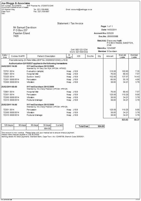 Medical Bill Statement Template Elegant Sample Medical Bill Related