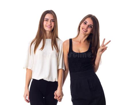 Two Young Woman Holding Hands Stock Photo Image Of Buddy Brown 79548310