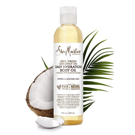 Daily Hydration Body Oil For Dry Skin 100 Virgin Coconut Oil With Shea
