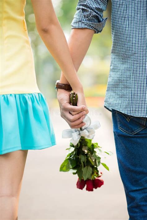 Young Lovers Stock Image Image Of Dating Bouquet Holding 37041725