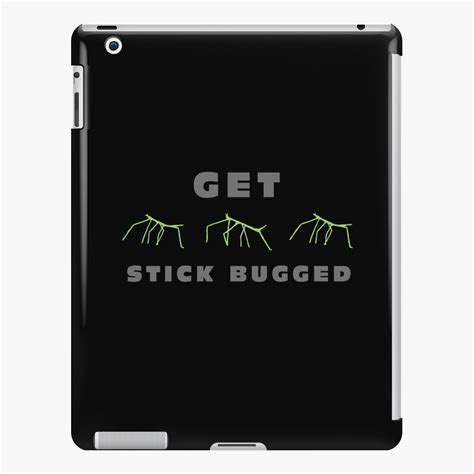 Get Stick Bugged Lol Meme Stickbugged Black Background Ipad Case