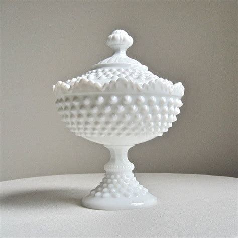 Fenton Milk Glass Covered Candy Dish