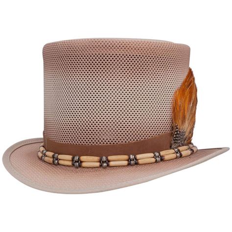 Head N Home Doc Bone And Feather Mesh Top Hat Top Hats