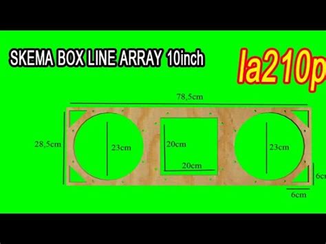 Skema ukuran box 6 line array miniatur versi ds sound. Skema Box Speaker Line Array 6 Inch