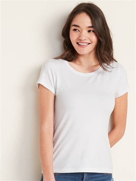 Slim Fit Crew Neck Tee For Women Old Navy In 2021 Tees For Women
