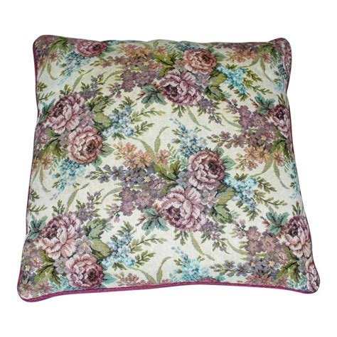floral tapestry multi colored throw pillow chairish