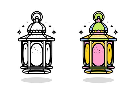 Islamic Lantern Outline Arabic Lantern Icon Arabic Lantern Outline