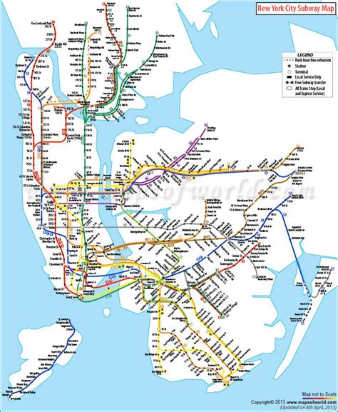 A Map Of The New York Subway System