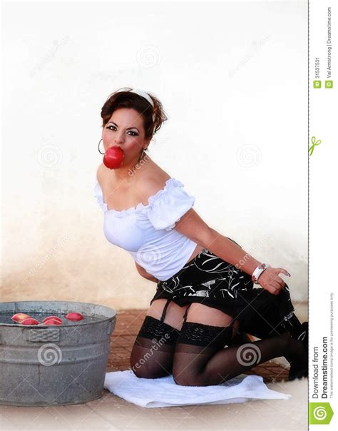Bobbing For Apples Stock Image Image Of Dress Sultry 31537531