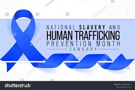 National Slavery Human Trafficking Prevention Month Stock Vector Royalty Free 2084740240