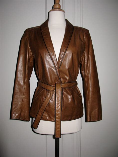 Luxurious Vintage Nordstrom Collectors Brown Leather Blazer Etsy