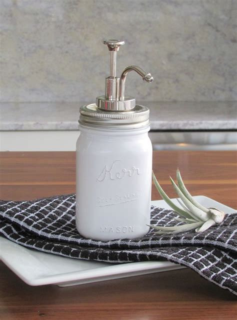 This 2.5 gallon vintage mason glass beverage dispenser includes a stainless steel spigot, heavy duty galvanized stand, which doubles as an ice bucket. DIY Mason Jar Soap Dispenser