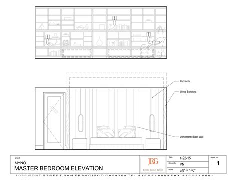 Master Bedroom Plan And Elevation