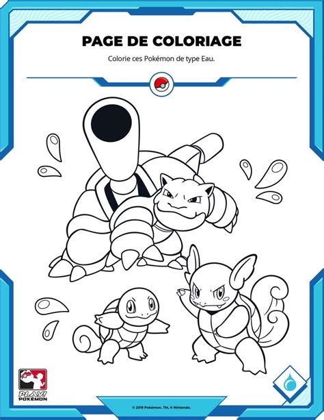 Coloriage Pokémon Carapuce Carabaffe Et Tortank Coloriage Pokemon