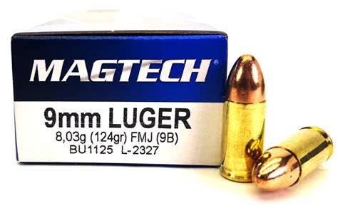 Magtech 9mm Para Luger 9x19 124 Grain Full Metal Jacket 50 Rounds