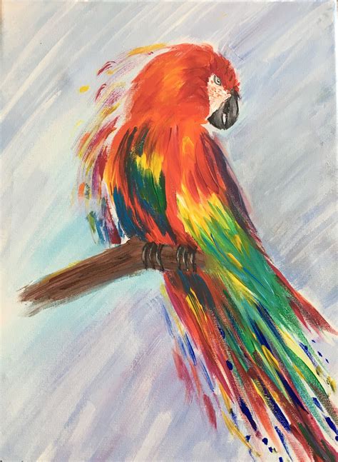 Pin By Hannah Gangdal On Malerier Painting Parrot Painting Acrylic
