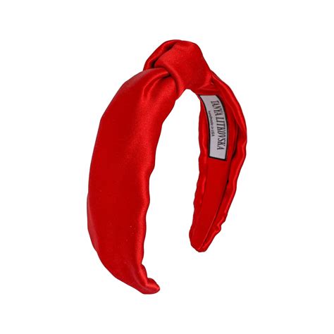 Silk Knotted Headband Red Headbands