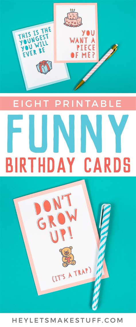 Funny Printable Birthday Card Printable Blank World