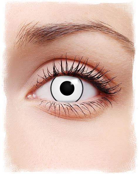 White Zombie Eye Contact Lenses White Zombie Motif Lenses Horror