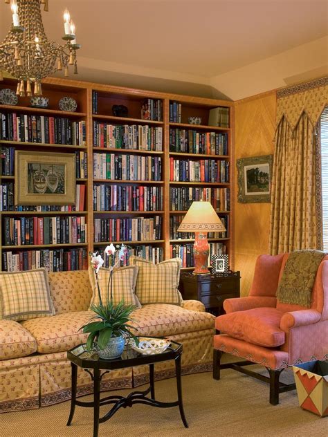 Cozy Study With A Library Bookcase Hgtv
