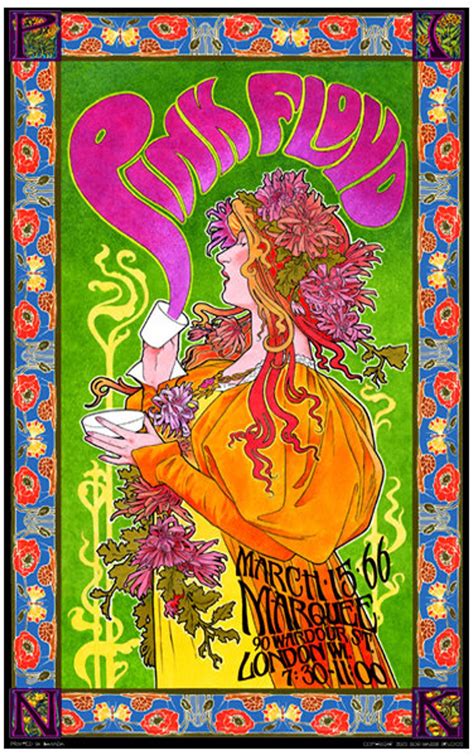 Redesigning a room or decorating a new house? Pink Floyd 1960s art nouveau concert poster | Etsy in 2020 ...