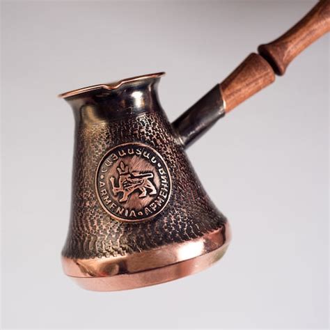 Armenian Coffee Pot Copper Jazva Makers Ararat Wooden Handle Etsy