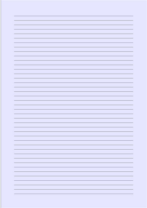 A4 Size Lined Paper with Narrow Black Lines - Light Blue Free Download