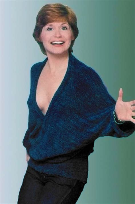 Bonnie Franklin In Black Pants And Blue Sweater