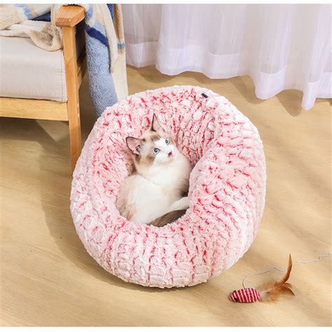 Super Soft Pink Cat Bed Cat House Winter Warm Pet Bed Plush Etsy