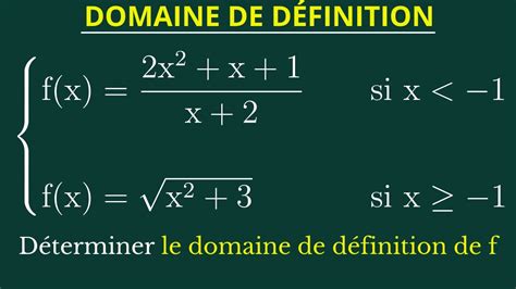 D Termination Du Domaine De D Finition D Une Fonction D Finie Par Intervalles S Ts Youtube