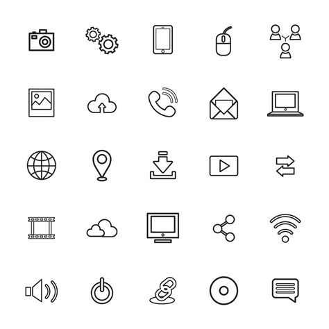 Illustration Of Technology Icons Set Download Free Vectors Clipart