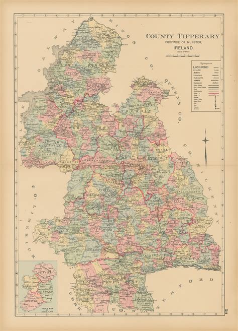 1901 Map Of County Tipperary Reproduction Old Map Company