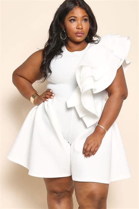 Kylie Plus Size White Romper Bridal Romper White Romper Fashion