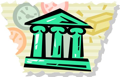 Vector Illustration Of Financial Banking Institution Illustration