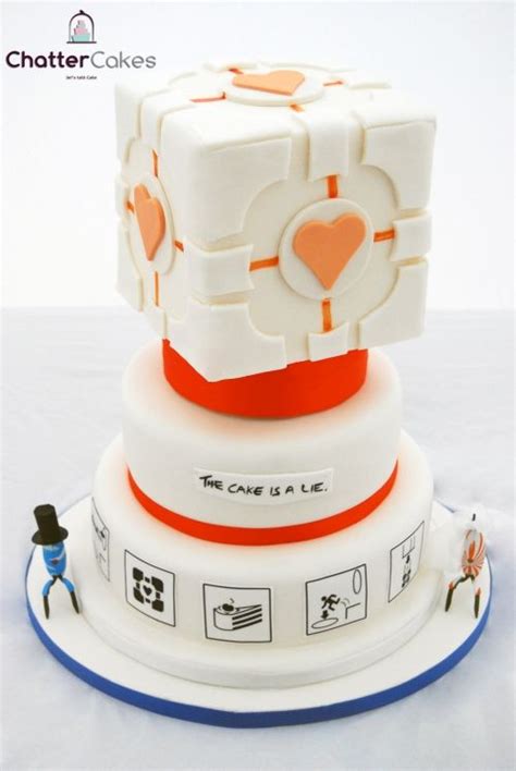 Lets Chat About These Geeky Cakes Portal Cake Cake Cake Wrecks
