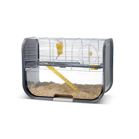 Cage Complète Pour Hamster Geneva Grise Avec Bac Transparent Savic