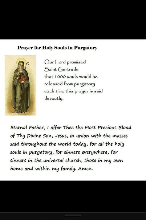St Gertrude Prayer For Souls In Pergatory Oraciones Religiosas Y Diosito